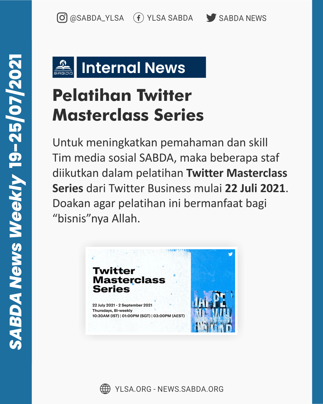 Pelatihan Twitter Masterclass Series