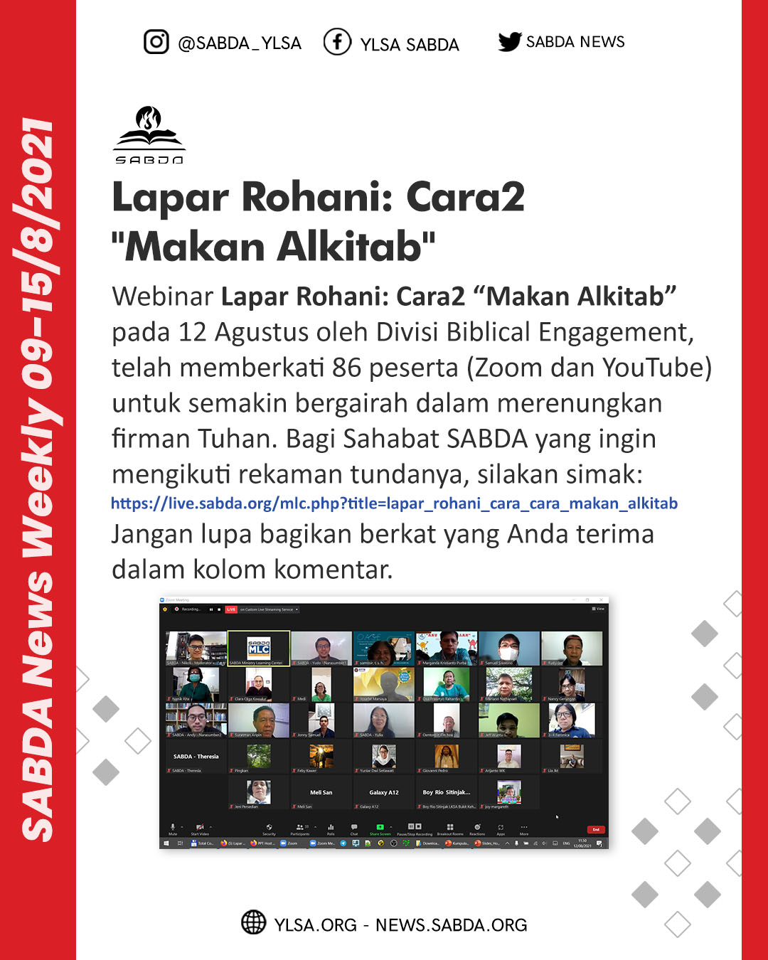 Lapar Rohani Cara Makan Alkitab