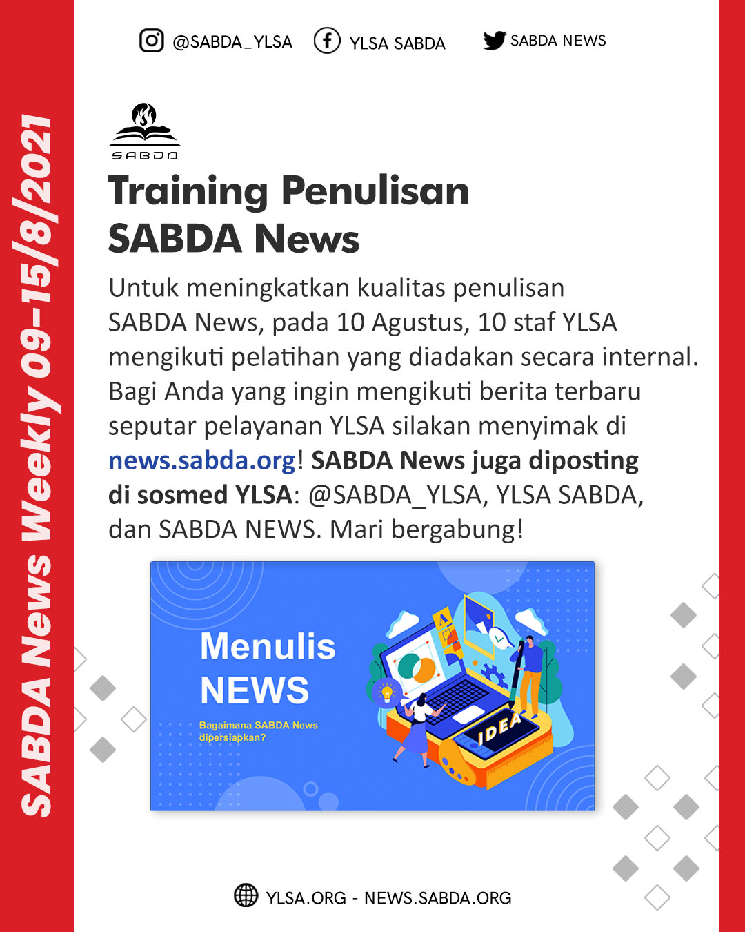Training Penulisan SABDA News
