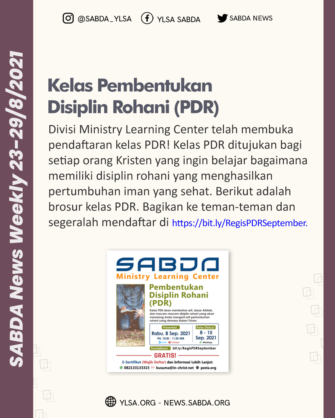 SABDA News Weekly